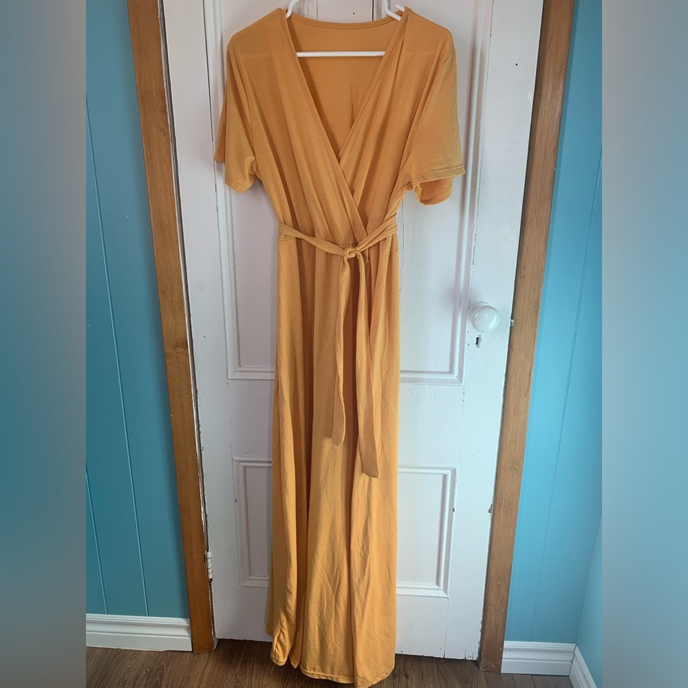 yellow maxi dress